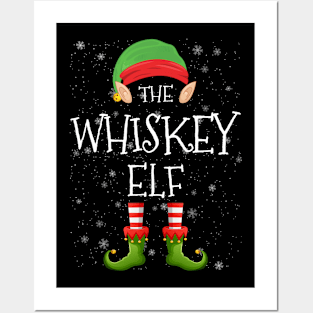 Whiskey Elf Family Matching Christmas Group Funny Pajama Xmas Posters and Art